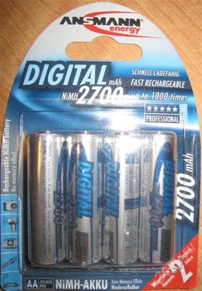 Лот: 561532. Фото: 1. Аккумуляторы AA, 2700 mAh, Ni-MH... Батарейки, аккумуляторы, элементы питания