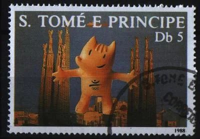 Лот: 6816700. Фото: 1. Сент Том и Принсипи 1988г талисман. Марки