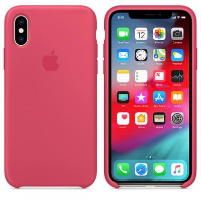 Лот: 16448787. Фото: 1. Silicone case iphone X rose red. Чехлы, бамперы