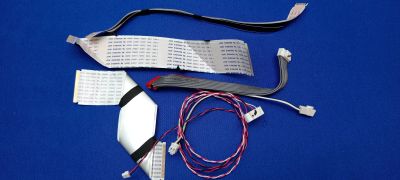 Лот: 24347803. Фото: 1. LVDS + Комплект межплатных кабелей... Запчасти для телевизоров, видеотехники, аудиотехники