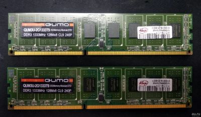 Лот: 12709903. Фото: 1. Qumo (QUM3U-2G1333T9) 4GB DDR3... Оперативная память