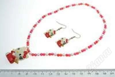 Лот: 2297645. Фото: 1. Подвеска и серьги Hello Kitty... Другое (дети растут)