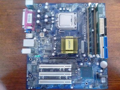 Лот: 4878206. Фото: 1. Комплект: Мать - Foxconn 865g7mf-sh... Материнские платы