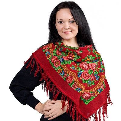 Лот: 14525669. Фото: 1. платок павловопосадский "Матрешка... Шарфы, платки