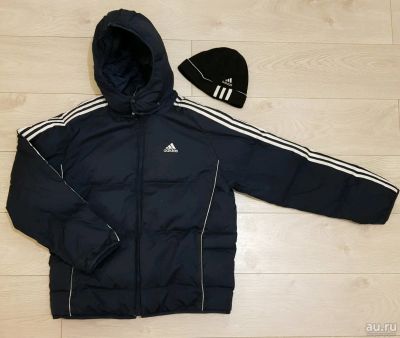 Лот: 12995708. Фото: 1. Пуховик Adidas+шапка. Верхняя одежда