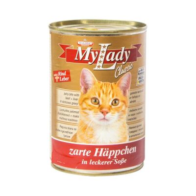 Лот: 10399215. Фото: 1. Корм My Lady Для Кошек С Говядиной... Корма