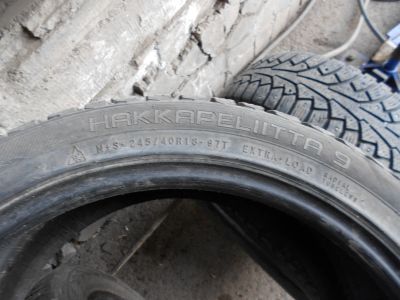 Лот: 25283298. Фото: 1. 1 шт 245-40-18 Nokian Hakkapelita... Шины