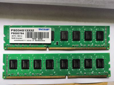 Лот: 25384664. Фото: 1. Patriot DDR3 2x4GB 1333MHz PSD34G13332. Оперативная память