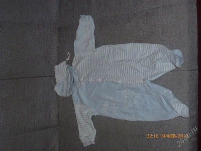 Лот: 2539412. Фото: 1. Комбинезон с шапочкой 3-9 мес. Костюмы, пиджаки, комбинезоны