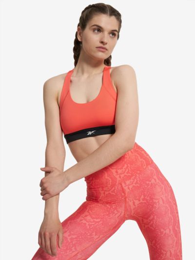 Лот: 25263246. Фото: 1. Топ бра спортивный Reebok, Оранжевый. Другое (спортивная одежда)