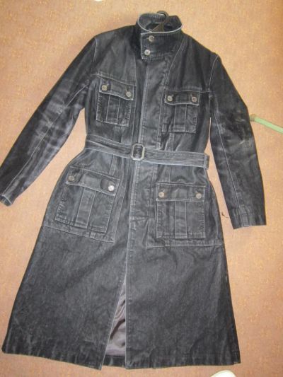 Лот: 5276514. Фото: 1. плащ Zara р.50/52, джинса с напыление... Верхняя одежда