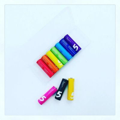 Лот: 10500893. Фото: 1. Батарейка AA Xiaomi Rainbow Battery... Батарейки, аккумуляторы, элементы питания