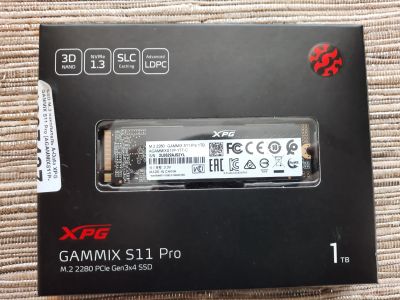 Лот: 18187774. Фото: 1. SSD M.2 xpg gammix s11 pro 1tb. SSD-накопители