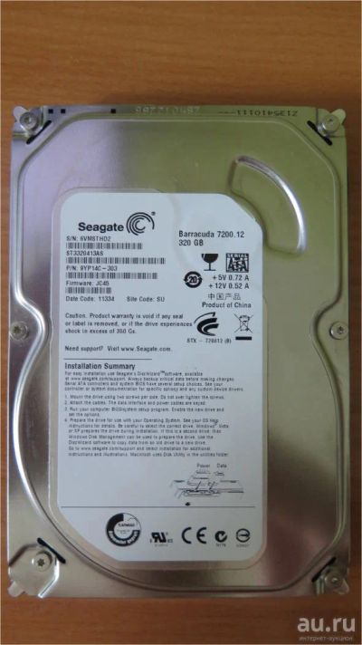 Лот: 8960436. Фото: 1. Жесткий диск Seagate ST3320413AS. Жёсткие диски (HDD)