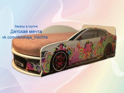Лот: 6826671. Фото: 1. Кровать-машина с подъемным механизмом... Детские кровати и кроватки