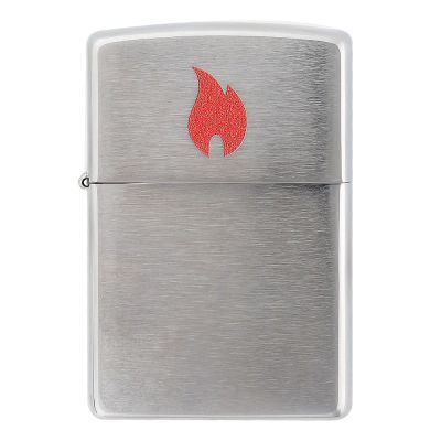 Лот: 23868879. Фото: 1. Зажигалка ZIPPO Red Flame Brushed... Зажигалки, спички, пепельницы