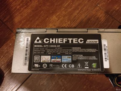 Лот: 18275475. Фото: 1. Блок питания Chieftec 1000W (читаем... Корпуса, блоки питания