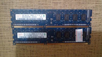 Лот: 6459246. Фото: 1. Память hynix 2GBx 2шт DDR3 PC1333. Оперативная память