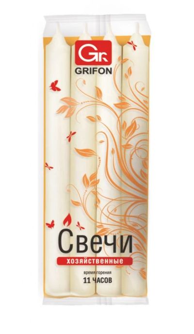 Лот: 16182025. Фото: 1. GRIFON Свечи хозяйственные, 4... Свечи