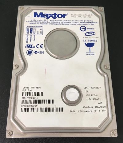 Лот: 16029100. Фото: 1. Жесткий диск HDD IDE Maxtor DiamondMax... Жёсткие диски (HDD)