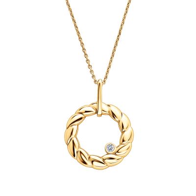 Лот: 23865161. Фото: 1. Серебряное колье с фианитом SWAROVSKI... Цепочки