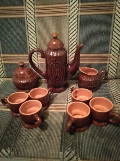 Лот: 15565351. Фото: 1. Кофейно чайный набор ссср,керамика... Фарфор, керамика