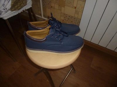 Лот: 10828592. Фото: 1. продам мужские туфли, р.42 темно-синие. Туфли