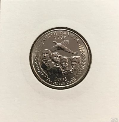 Лот: 17822268. Фото: 1. 25 центов США (South Dakota). Америка