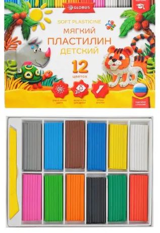 Лот: 21068544. Фото: 1. Пластилин "Детский", 12 цветов... Другое (игрушки)