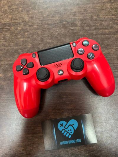 Лот: 20655965. Фото: 1. Геймпад джойстик Dualshock 4 Красный... Аксессуары для игровых приставок, консолей, геймпады