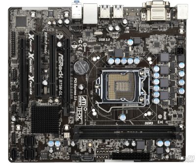 Лот: 13161870. Фото: 1. материнская плата B75M-GL LGA1155... Материнские платы