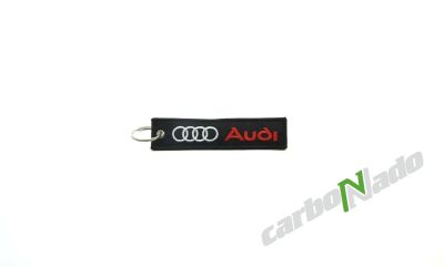 Лот: 14362953. Фото: 1. Брелок AUDI ткань черный. Брелоки для ключей