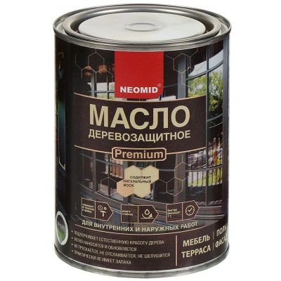 Лот: 24280867. Фото: 1. Масло Neomid, Premium, деревозащитное... Краски, лаки, растворитель