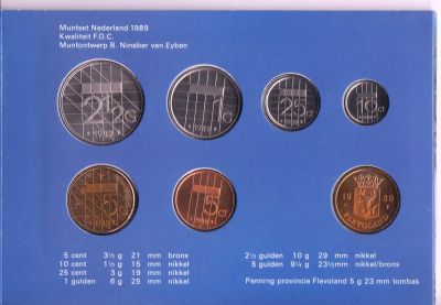 Лот: 11849392. Фото: 1. Нидерланды годовой набор 1989г... Наборы монет