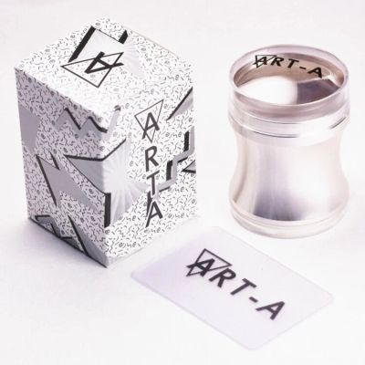 Лот: 16505588. Фото: 1. Штамп серебро 3,9 см + скрапер... Инструменты, аксессуары