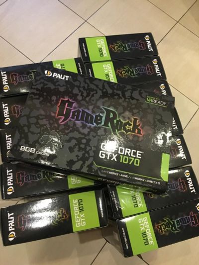 Лот: 10073697. Фото: 1. GeForce GTX 1070 Palit GameRock... Видеокарты