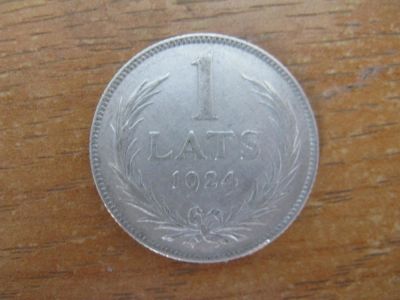 Лот: 10525813. Фото: 1. Латвия 1 лат 1924 года. Серебро... Страны СНГ и Балтии