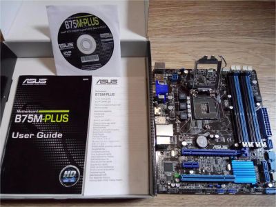 Лот: 10334756. Фото: 1. Материнская плата ASUS B75M-PLUS. Материнские платы