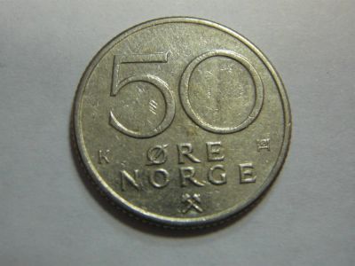 Лот: 3622786. Фото: 1. Норвегия 50 оре 1982 (97) Обмен. Европа