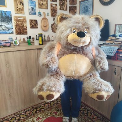 Лот: 16558507. Фото: 1. Большой мягкий медведь-антистресс... Мягкие