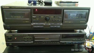 Лот: 11137117. Фото: 1. Technics Deck Rs TR 373 (двухкассетная... Кассетные деки, магнитофоны