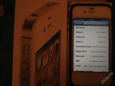 Лот: 2200337. Фото: 1. iphone 4s 32gb AT&T белый. Смартфоны