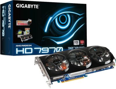 Лот: 4659836. Фото: 1. Gigabyte Radeon HD 7970 GV-R797TO-3GD. Видеокарты