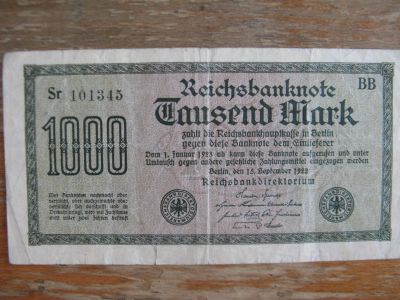 Лот: 15685599. Фото: 1. Германия 1000 марок 1922 года. Германия и Австрия