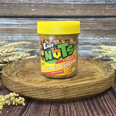 Лот: 17410888. Фото: 1. Паста из фундука Easy Nuts с мёдом... Ягоды, орехи