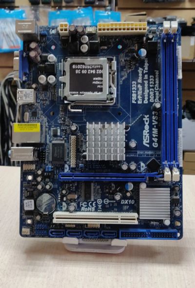 Лот: 21074636. Фото: 1. Мат. плата ASRock G41M-VS3/mATX... Материнские платы