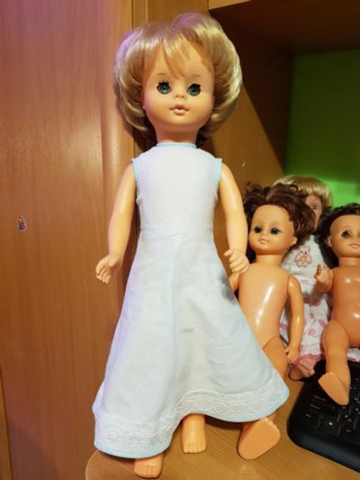 Лот: 11097098. Фото: 1. Кукла ГДР 48см Блондинка в оригинальном... Куклы