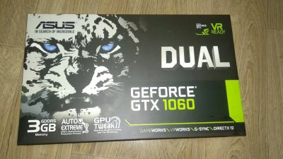 Лот: 12041654. Фото: 1. ASUS Dual GTX 1060 3 GB гарантия. Видеокарты