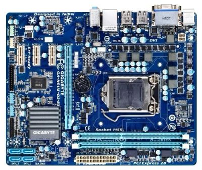 Лот: 6853481. Фото: 1. Материнская плата GigaByte GA-H61M-D2-B3. Материнские платы