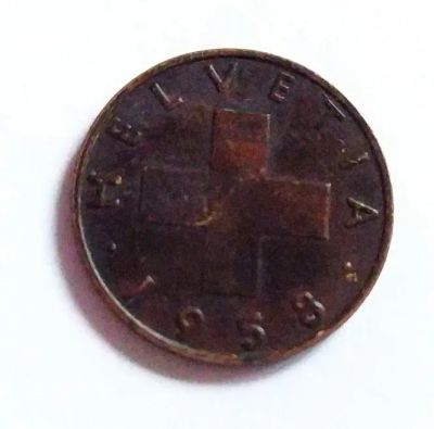 Лот: 25810240. Фото: 1. Швейцария 2 раппена 1958. Европа